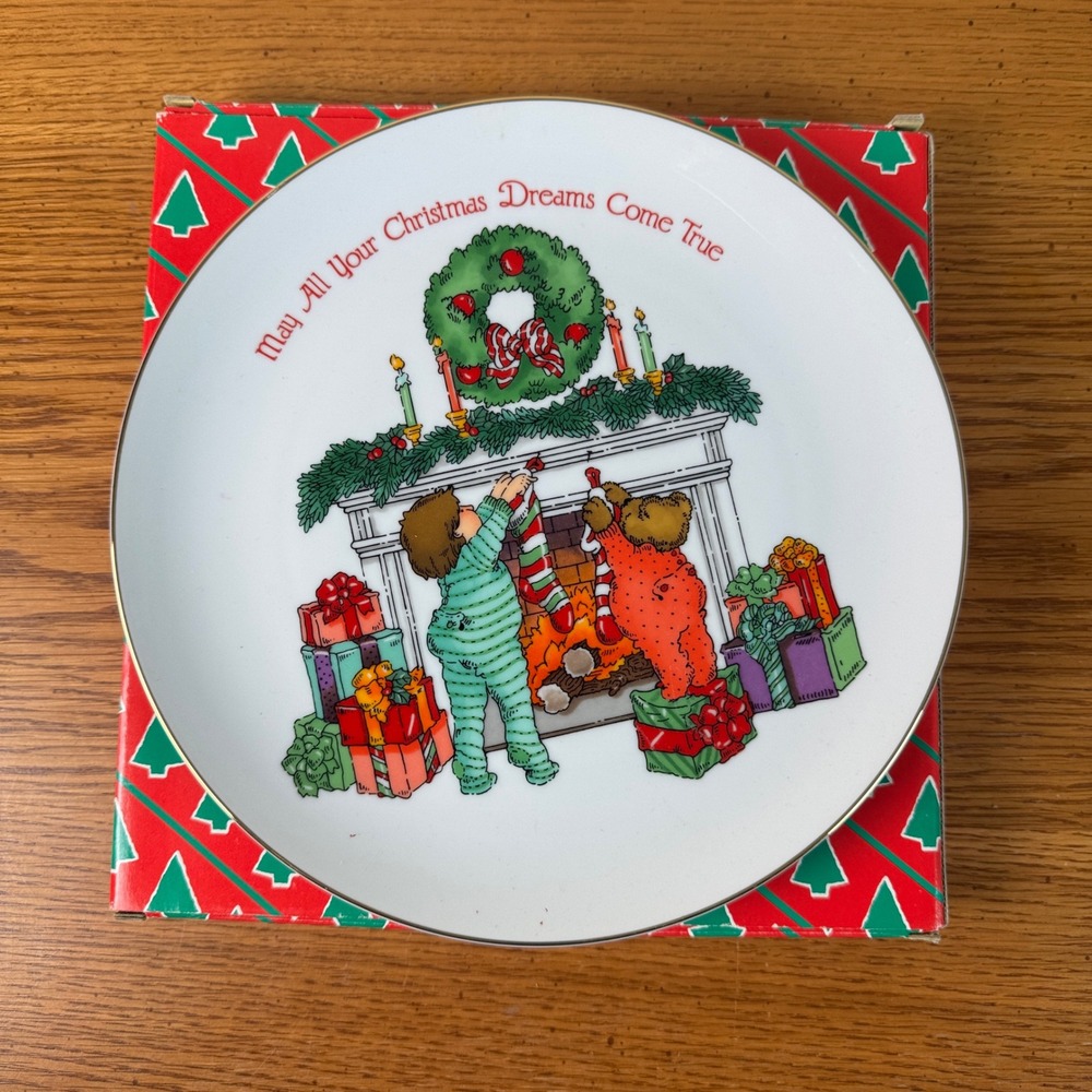 Christmas Memories Plate 1987 Russ May All Your Christmas‎ Dreams Come True